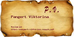 Pangert Viktorina névjegykártya
